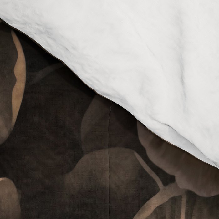 Nocturnal Twilight Brown Petals Floral Elegance Comforter Gallery Image 4