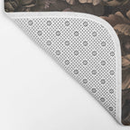 Nocturnal Twilight Brown Petals Floral Elegance Bath Mat Gallery Image 2