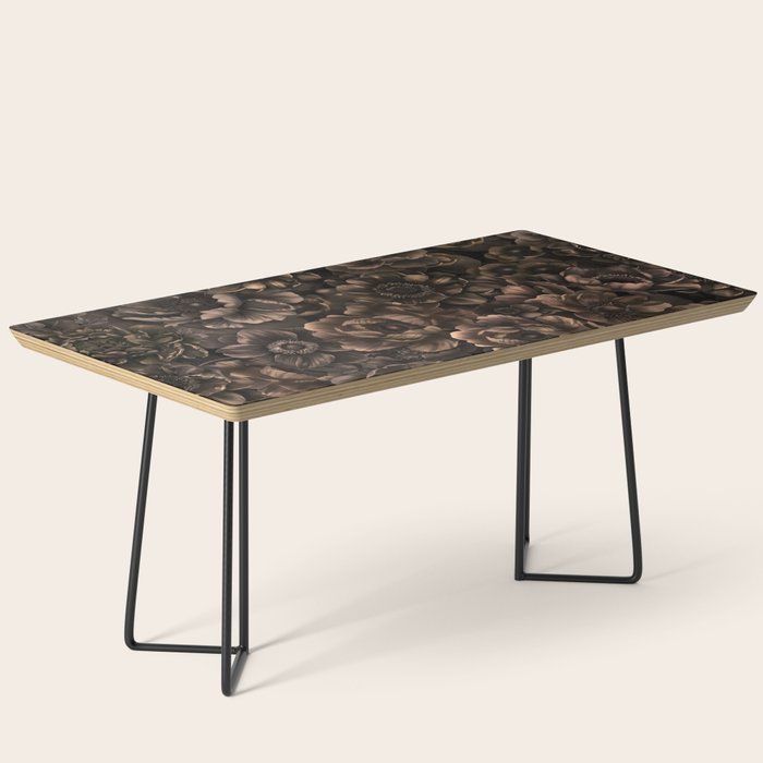 Nocturnal Twilight Brown Petals Floral Elegance Coffee Table Gallery Image 1
