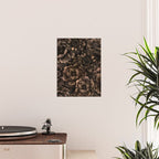 Nocturnal Twilight Brown Petals Floral Elegance Poster Gallery Image 2