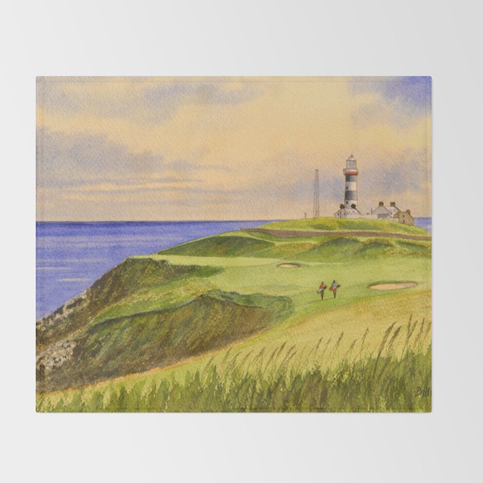 Old Head Golf Course Ireland Hole 4 Throw Blanket Gallery Image 2