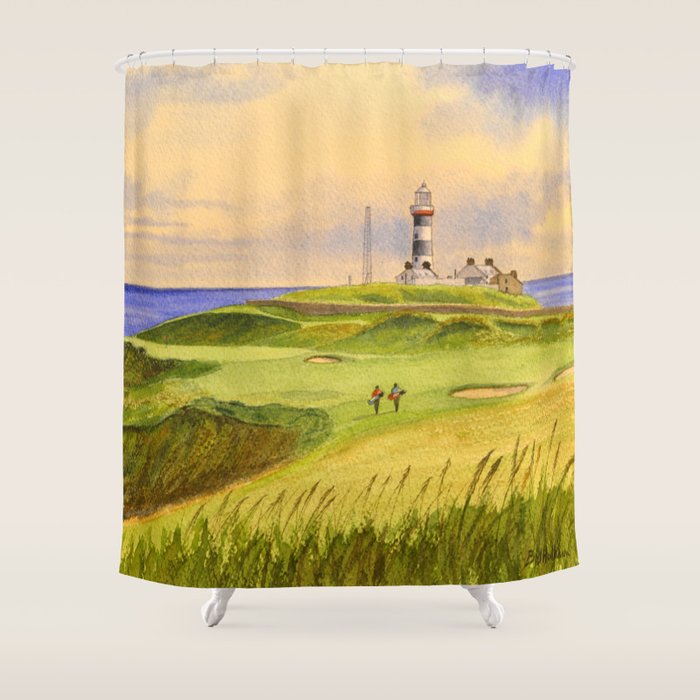 Old Head Golf Course Ireland Hole 4 Shower Curtain Gallery Image 1