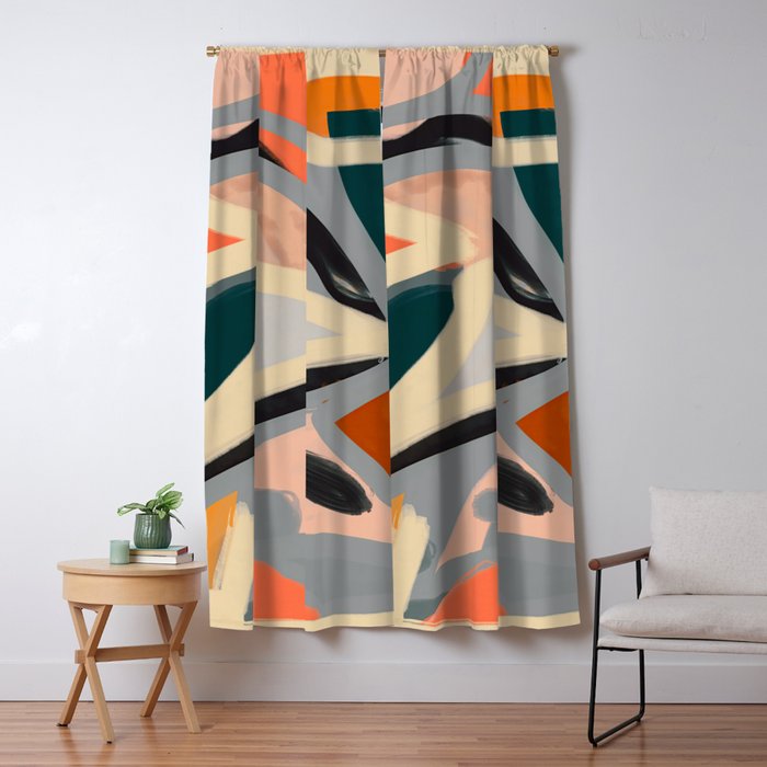 Modern Abstract Art 153 Window Curtain Gallery Image 1