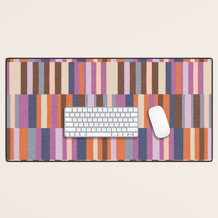 Color Block Stripes - Multi-color Desk Mat Gallery Image 1