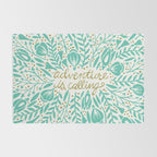 Adventure is Calling - Turquoise & Gold Palette Rug Gallery Image 2