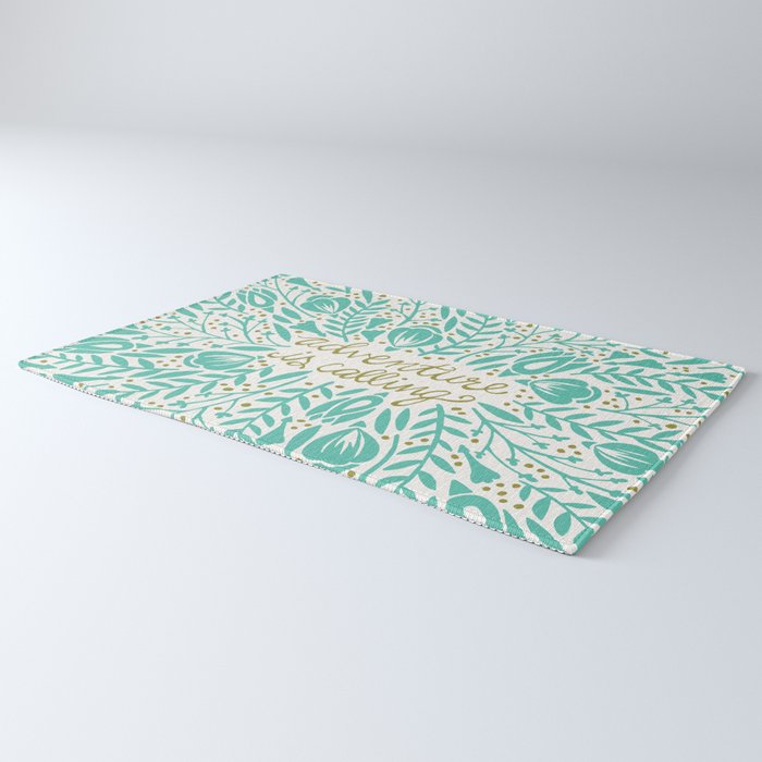 Adventure is Calling - Turquoise & Gold Palette Rug Gallery Image 3