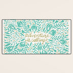Adventure is Calling - Turquoise & Gold Palette Desk Mat Gallery Image 3