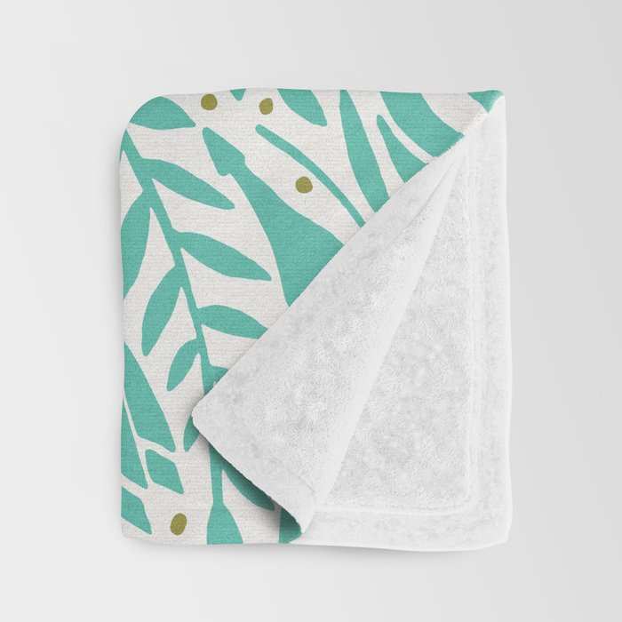 Adventure is Calling - Turquoise & Gold Palette Throw Blanket Gallery Image 3