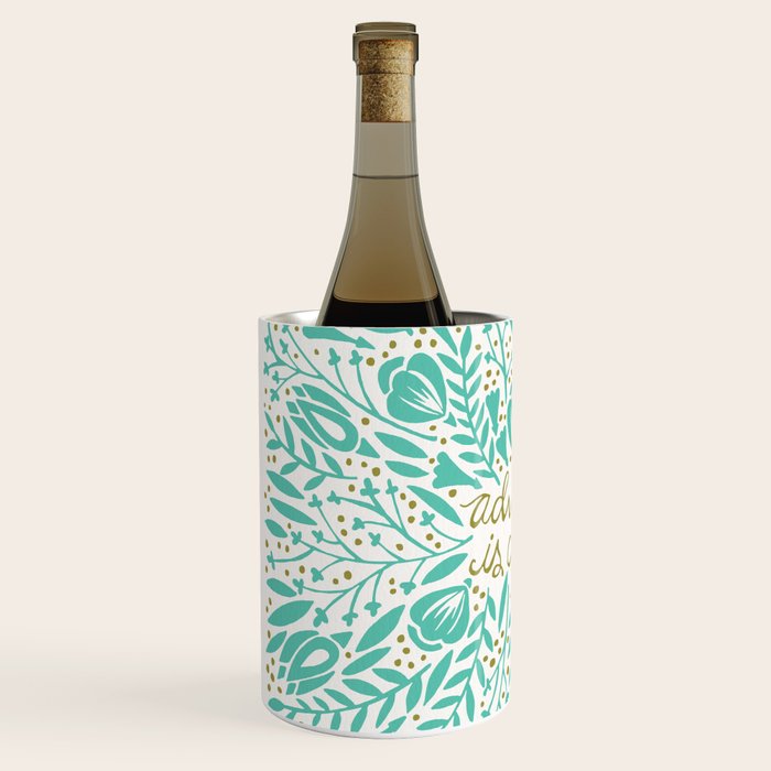 Adventure is Calling - Turquoise & Gold Palette Wine Chiller Gallery Image 2