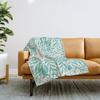 Adventure is Calling - Turquoise & Gold Palette Throw Blanket Gallery Image 1