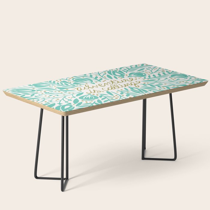 Adventure is Calling - Turquoise & Gold Palette Coffee Table Gallery Image 1