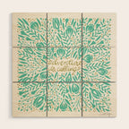 Adventure is Calling - Turquoise & Gold Palette Wood Wall Art Gallery Image 1