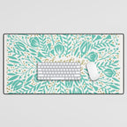 Adventure is Calling - Turquoise & Gold Palette Desk Mat Gallery Image 1
