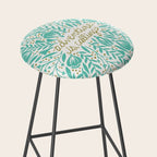 Adventure is Calling - Turquoise & Gold Palette Stool Gallery Image 2