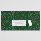 Art Deco in Emerald Green - Large Scale Desk Mat Gallery Image 1