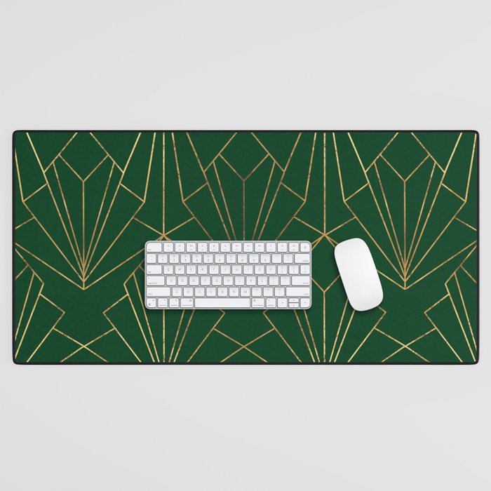 Art Deco in Emerald Green - Large Scale Desk Mat Gallery Image 1