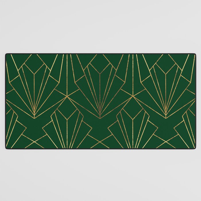 Art Deco in Emerald Green - Large Scale Desk Mat Gallery Image 3
