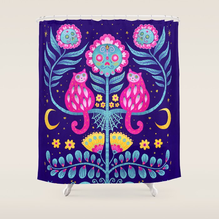 Skull Garden Shower Curtain Gallery Image 1