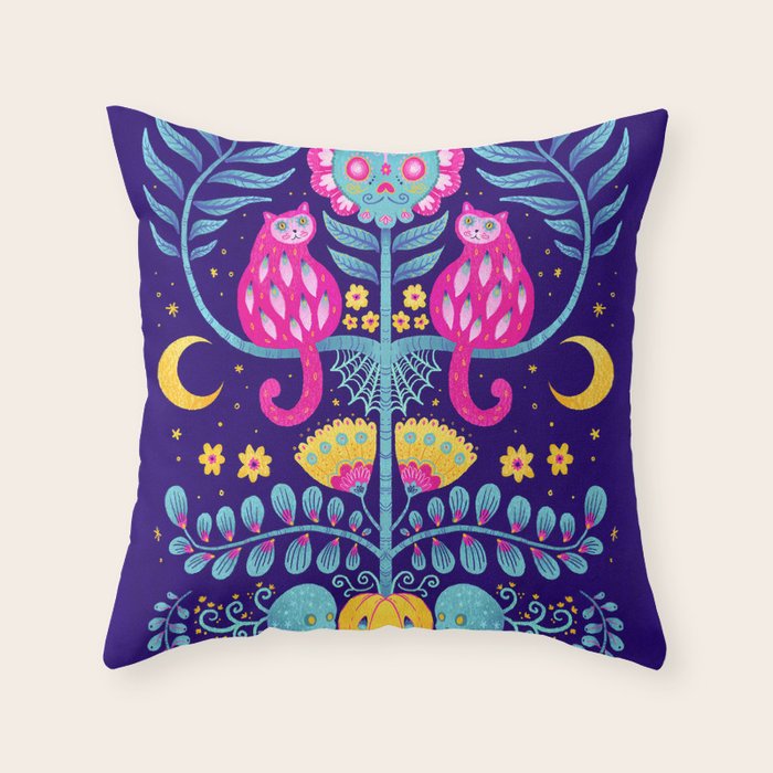 Skull Garden Throw Pillow Gallery Image 6