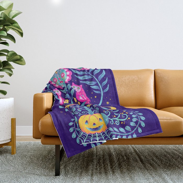 Skull Garden Throw Blanket Gallery Image 1