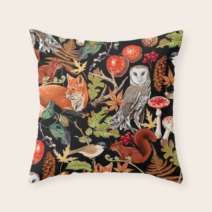 AUTUMN WOODLAND Throw Pillow Gallery Image 1