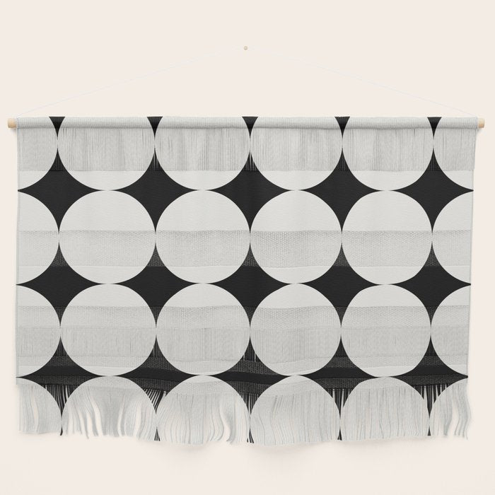 Circular Minimalism - Black & White Wall Hanging Gallery Image 1