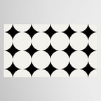 Circular Minimalism - Black & White Tablecloth Gallery Image 2