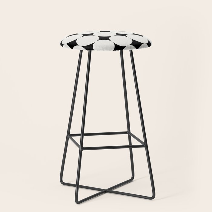 Circular Minimalism - Black & White Stool Gallery Image 1