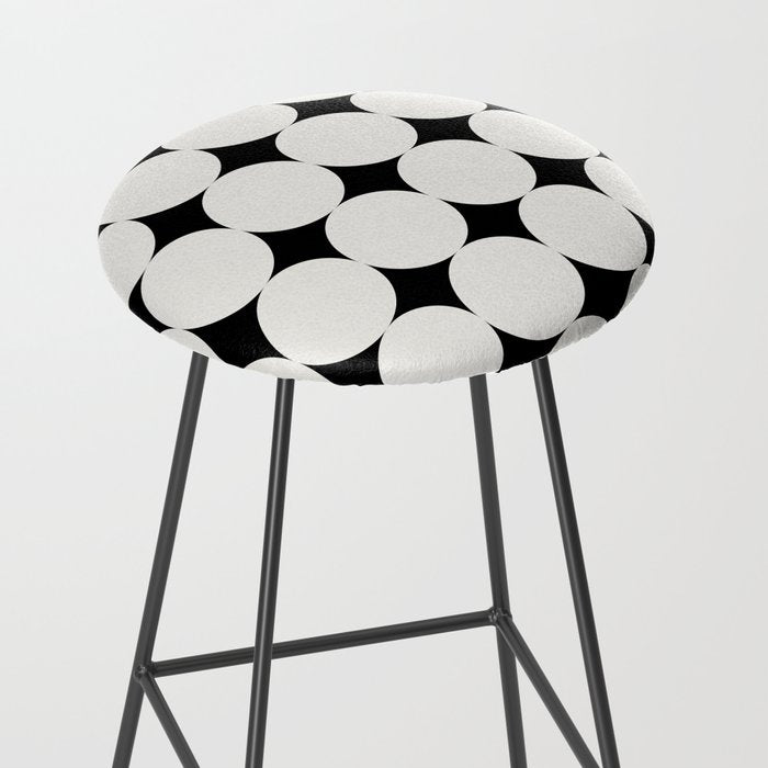 Circular Minimalism - Black & White Stool Gallery Image 2