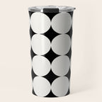 Circular Minimalism - Black & White Travel Mug Gallery Image 1
