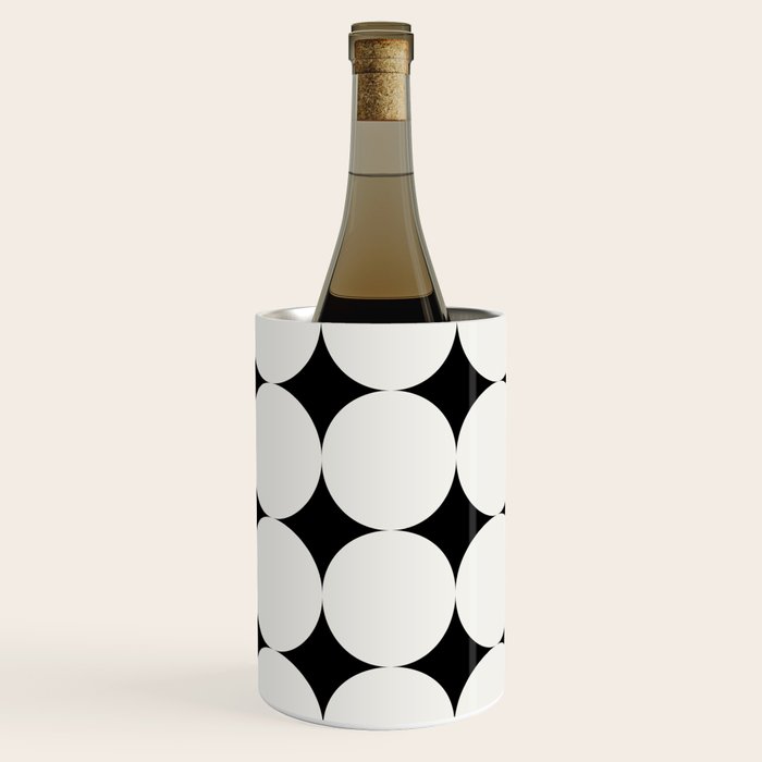Circular Minimalism - Black & White Wine Chiller Gallery Image 2