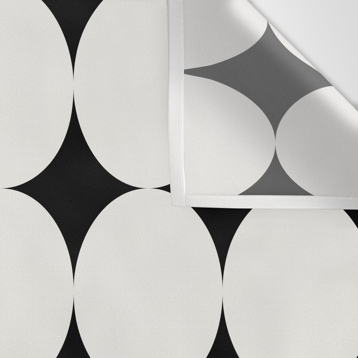 Circular Minimalism - Black & White Wall Tapestry Gallery Image 3