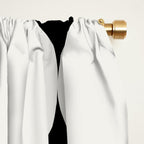Circular Minimalism - Black & White Window Curtain Gallery Image 2