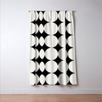 Circular Minimalism - Black & White Window Curtain Gallery Image 3