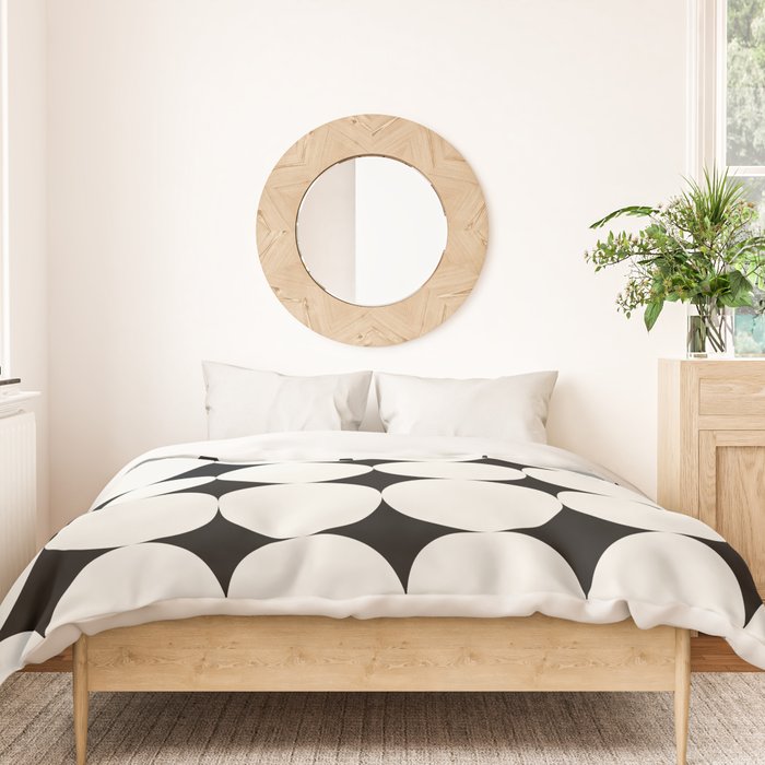 Circular Minimalism - Black & White Duvet Cover Gallery Image 3