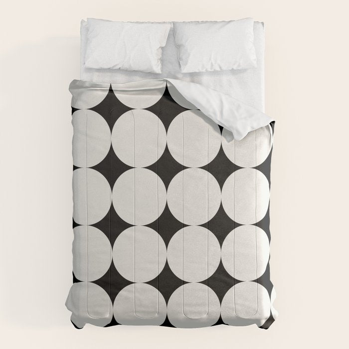 Circular Minimalism - Black & White Comforter Gallery Image 6