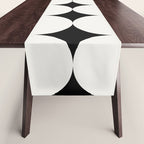Circular Minimalism - Black & White Table Runner Gallery Image 1