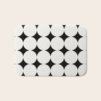 Circular Minimalism - Black & White Bath Mat Gallery Image 1
