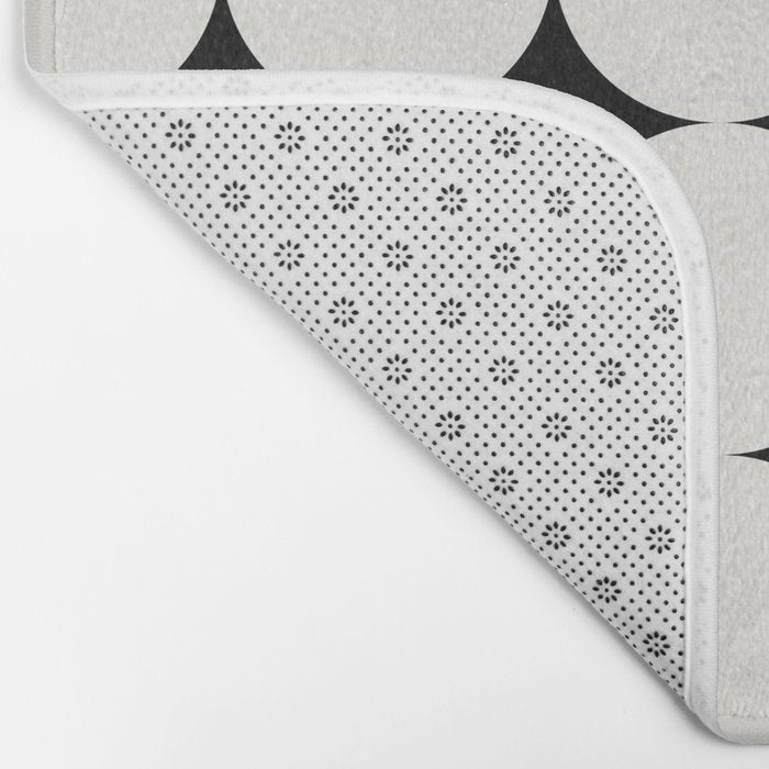 Circular Minimalism - Black & White Bath Mat Gallery Image 2