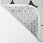 Circular Minimalism - Black & White Bath Mat Gallery Image 2