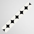 Circular Minimalism - Black & White Table Runner Gallery Image 3