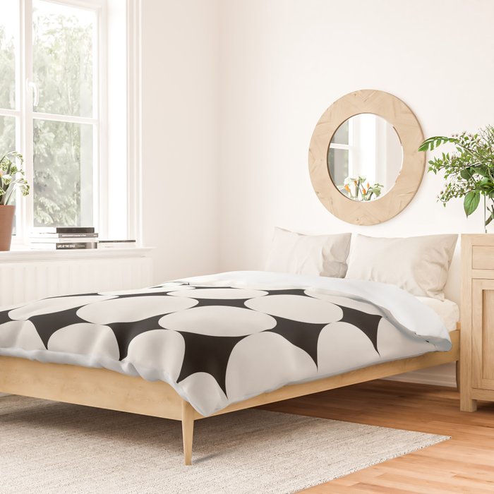 Circular Minimalism - Black & White Duvet Cover Gallery Image 2