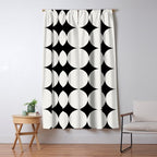 Circular Minimalism - Black & White Window Curtain Gallery Image 5