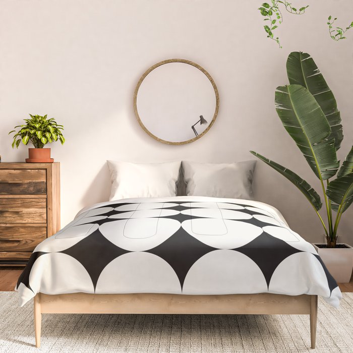 Circular Minimalism - Black & White Comforter Gallery Image 3