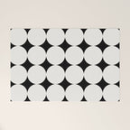 Circular Minimalism - Black & White Welcome Mat Gallery Image 1