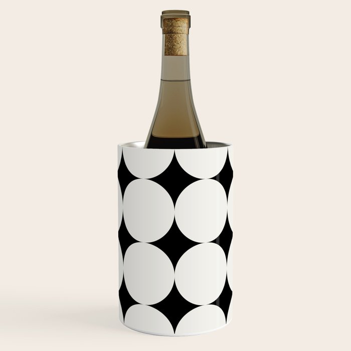 Circular Minimalism - Black & White Wine Chiller Gallery Image 1