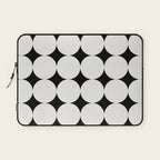 Circular Minimalism - Black & White Laptop Sleeve Gallery Image 1