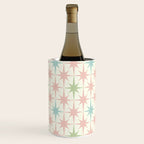Mid Century Modern Atomic Stars Soft Pastel Retro Starburst Pattern Wine Chiller Gallery Image 2