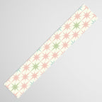 Mid Century Modern Atomic Stars Soft Pastel Retro Starburst Pattern Table Runner Gallery Image 3