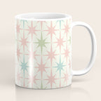 Mid Century Modern Atomic Stars Soft Pastel Retro Starburst Pattern Coffee Mug Gallery Image 1